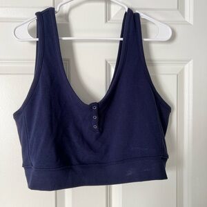 Navy blue Aerie Cropped Tank - Size XL